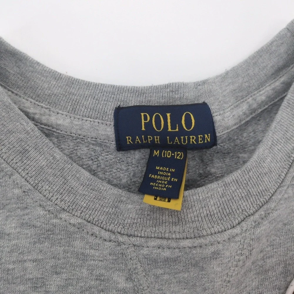 Polo Ralph Lauren Multi Patch '92' VARSITY BASKETBALL Crewneck Sweatshirt sz M